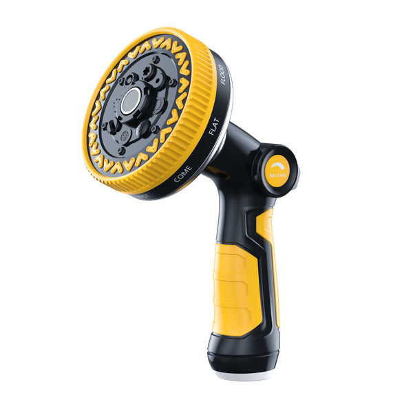 8-Mode Ultra-Wide Garden Hose Nozzle - Yellow