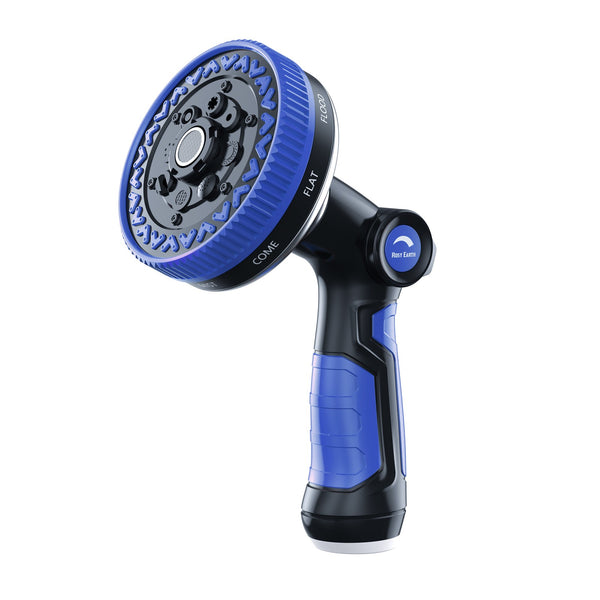 8-Mode Ultra-Wide Garden Hose Nozzle - Blue
