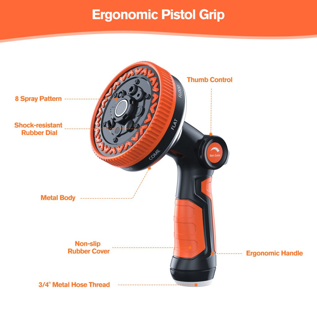 8-Mode Ultra-Wide Garden Hose Nozzle